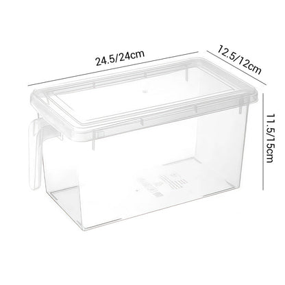 Boîte de conservation alimentaire transparente avec couvercle