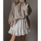Manteau-Chandail Élégant Femme à Col Rond