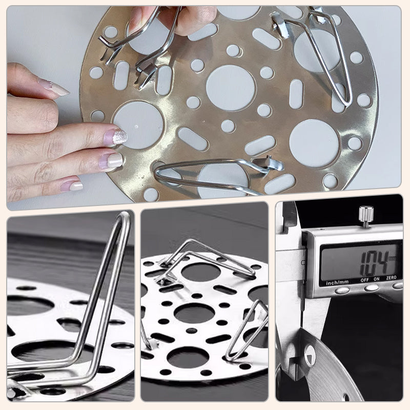 Support de cuisson vapeur en acier inoxydable argenté avec pied