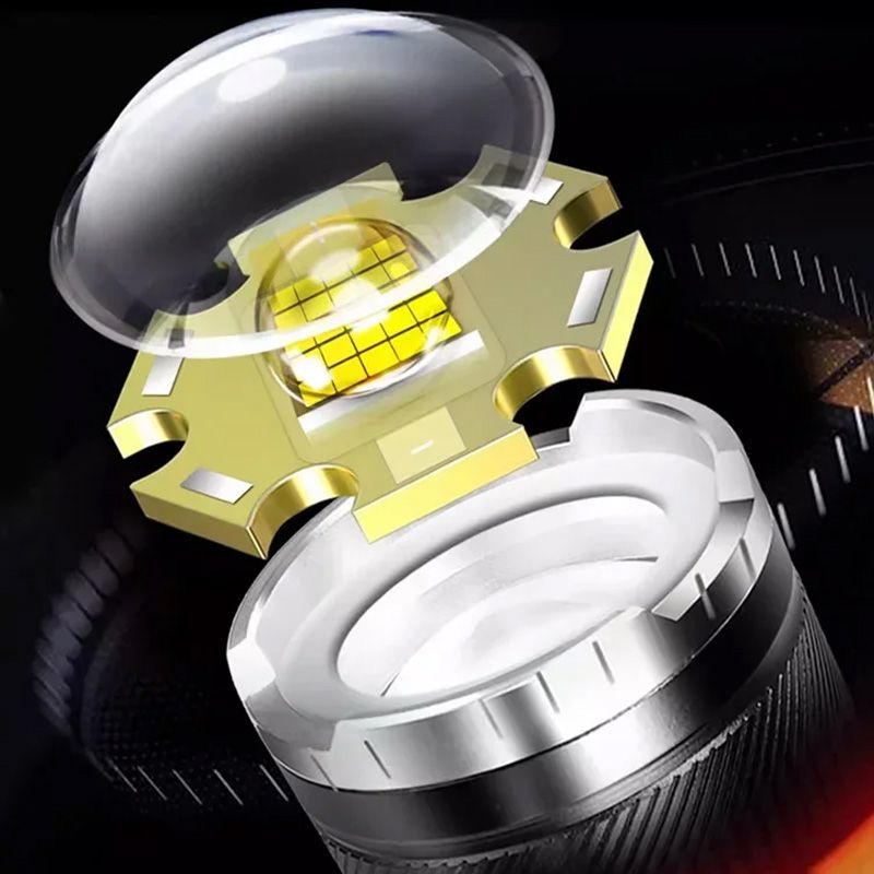 📢📢50 % de réduction – Lampe de Poche Zoomable à 7500 Lumens 🔦🏔️ Étanche IPX7, Rechargeable USB-C & Fonction Power Bank !