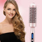 Brosse à Coiffer 2 en 1 pour Volume - Température Réglable, Céramique Tourmaline - Noir/Rose/Vert