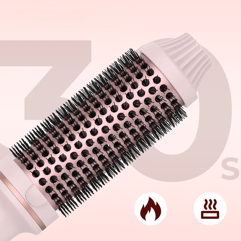Brosse à Coiffer 2 en 1 pour Volume - Température Réglable, Céramique Tourmaline - Noir/Rose