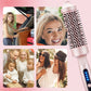Brosse à Coiffer 2 en 1 pour Volume - Température Réglable, Céramique Tourmaline - Noir/Rose/Vert