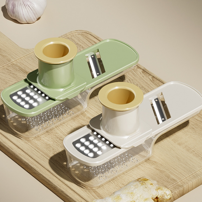 🔪 50% DE RÉDUCTION ! 🥔 Mandoline 3-en-1 avec Conteneur - Tranche, Râpe et Julienne en Toute Sécurité, Facile à Nettoyer 🥒📦