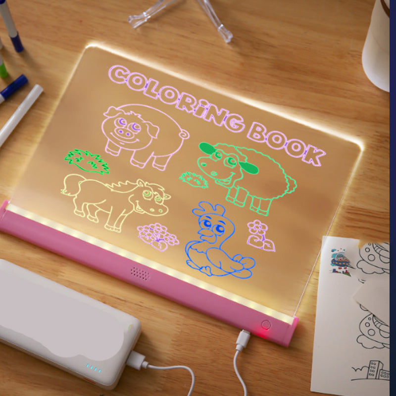 Set de Tableau de Dessin Lumineux DIY pour Enfants