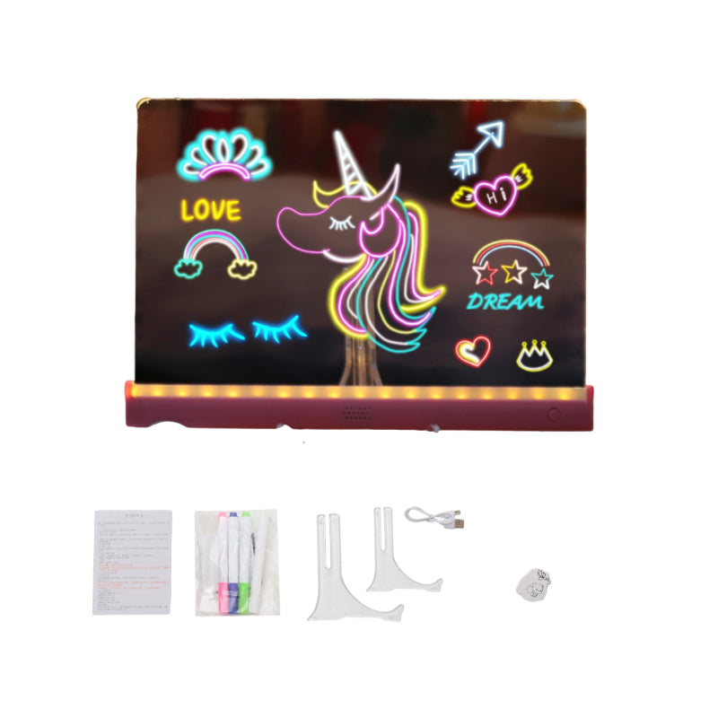 Set de Tableau de Dessin Lumineux DIY pour Enfants