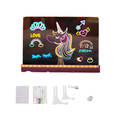Set de Tableau de Dessin Lumineux DIY pour Enfants