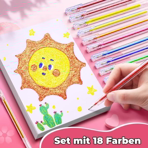 🔥Vente de Noël - 44% de réduction🎨 Ensemble de stylos à gel scintillants🎄Couleurs lumineuses, créativité illimitée