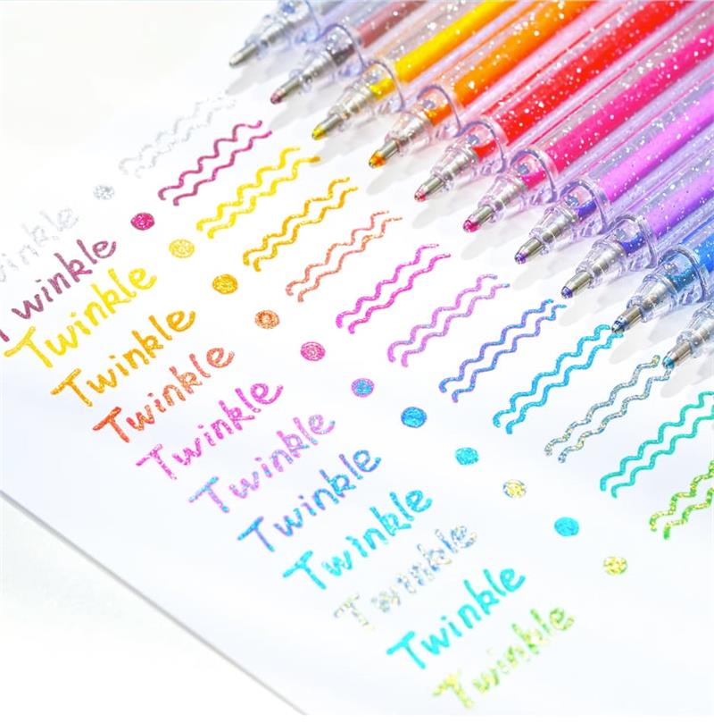 🔥Vente de Noël - 44% de réduction🎨 Ensemble de stylos à gel scintillants🎄Couleurs lumineuses, créativité illimitée