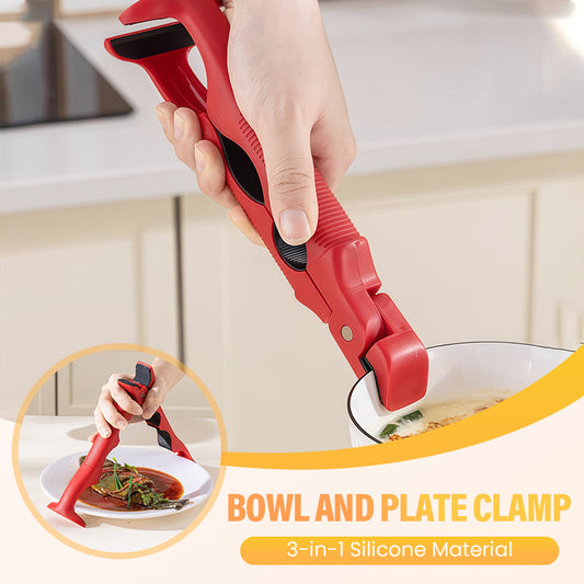 📢📢50% DE RÉDUCTION !!!✨Pince 3 en 1 pour bol et assiette en silicone