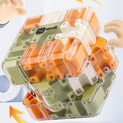 Casse-Tête Cube à Rouler avec Labyrinthe 3D Amusant