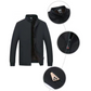 🧥 50% DE RÉDUCTION ! 💨 Veste Homme Zippée Anti-Froissement - Imperméable et Coupe-Vent, Confort Chaud pour Activités Extérieures Hivernales ❄️📦