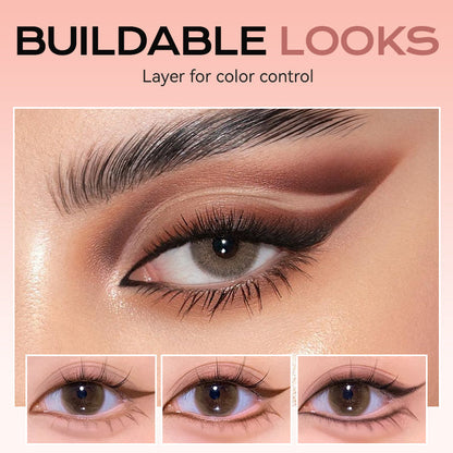 👁️Ombre à paupières et eye-liner 2 en 1 avec pinceau mélangeur