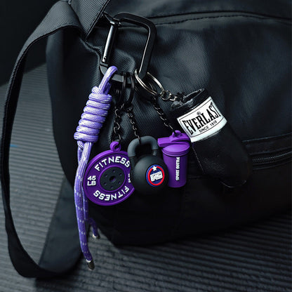 Porte-clés Mignon avec Mini Accessoire de Salle de Sport