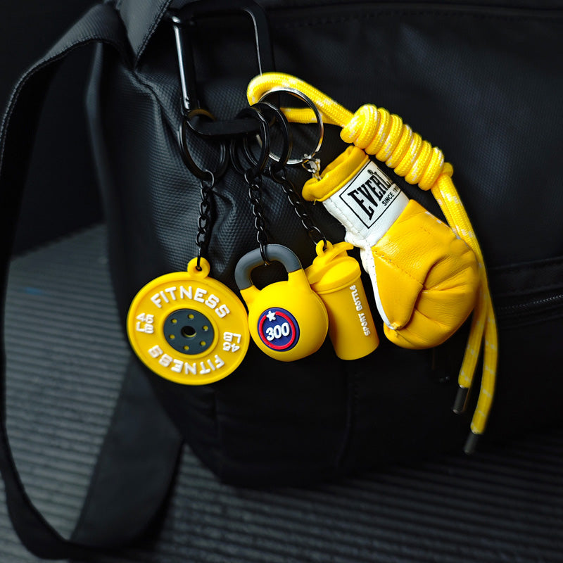Porte-clés Mignon avec Mini Accessoire de Salle de Sport