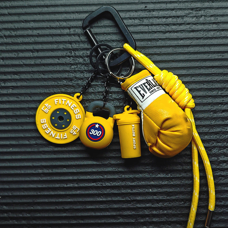 Porte-clés Mignon avec Mini Accessoire de Salle de Sport