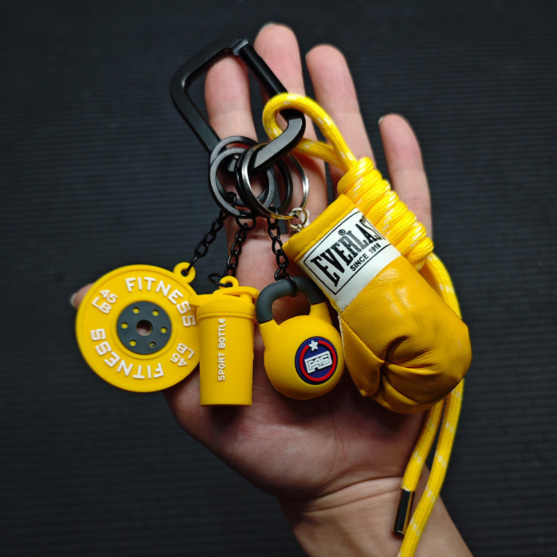 Porte-clés Mignon avec Mini Accessoire de Salle de Sport