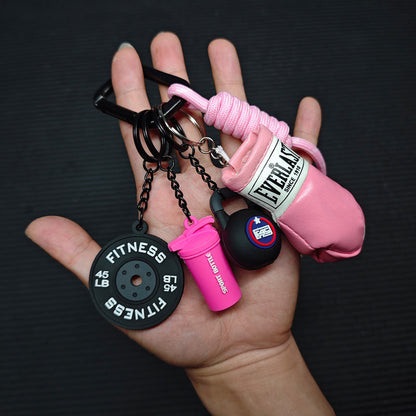 Porte-clés Mignon avec Mini Accessoire de Salle de Sport