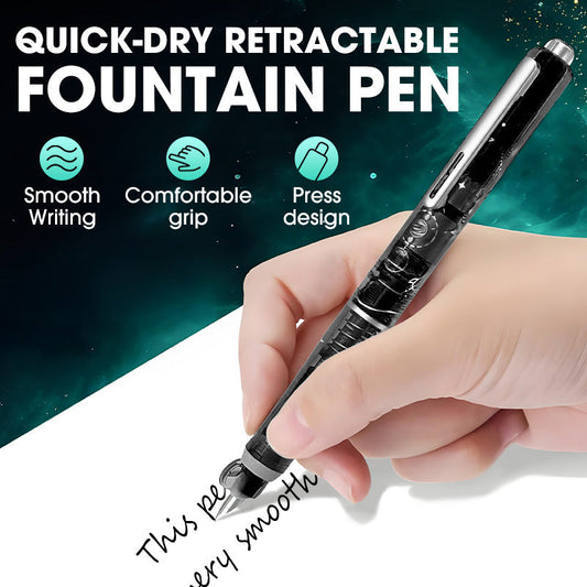 Stylo Plume Rétractable à Séchage Rapide