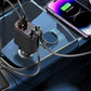 ⏳Offre spéciale à durée limitée⏰Chargeur de voiture avec éclairage ambiant violet 120 W et câble rétractable