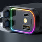 ⏳Offre spéciale à durée limitée⏰Chargeur de voiture avec éclairage ambiant violet 120 W et câble rétractable