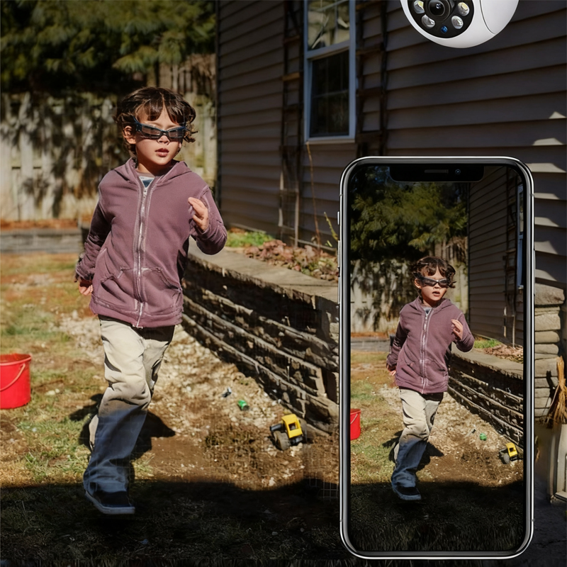Caméra haute définition à rotation panoramique 360°