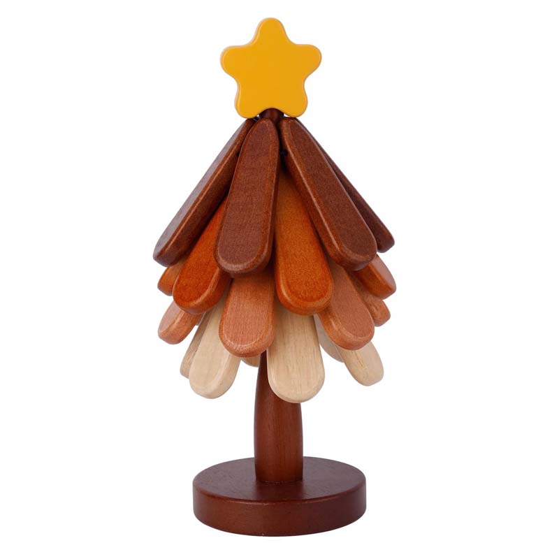🎁Offre de Noël 🎄 Dessous de Plat en Bois Forme Arbre - Étoile ou Pomme, Bois Naturel - Protection contre la Chaleur, Objet Décoratif Élégant