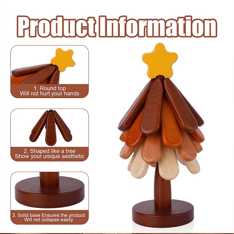 🎁Offre de Noël 🎄 Dessous de Plat en Bois Forme Arbre - Étoile ou Pomme, Bois Naturel - Protection contre la Chaleur, Objet Décoratif Élégant