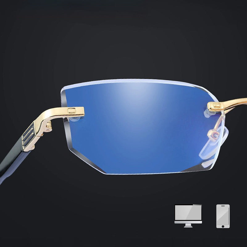 Lunettes de lecture sans monture bloquant la lumière bleue pour la presbytie