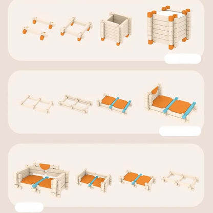 Blocs de construction éducatifs en bois
