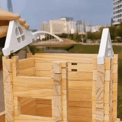 Blocs de construction éducatifs en bois