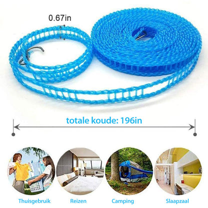 🧺 ACHETEZ 1, OFFERT 1 ! 🌬️ Corde à Linge Coupe-Vent & Antidérapante – Séchage Rapide, Accroche Sécurisée & Installation Facile ☀️