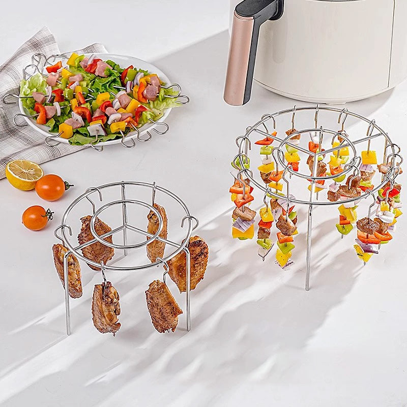 🍟 50% DE RÉDUCTION 🔥 Grilles de cuisson inox 316 pour friteuse à air – Multi-niveaux, antiadhésives & faciles à nettoyer – Compatibles avec la plupart des modèles ✨🍗