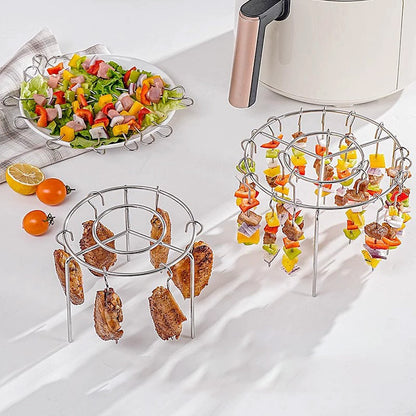 🍟 50% DE RÉDUCTION 🔥 Grilles de cuisson inox 316 pour friteuse à air – Multi-niveaux, antiadhésives & faciles à nettoyer – Compatibles avec la plupart des modèles ✨🍗