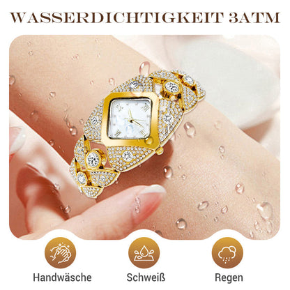 ⌚60% de réduction🔥Montre-bracelet rétro à quartz avec strass scintillants