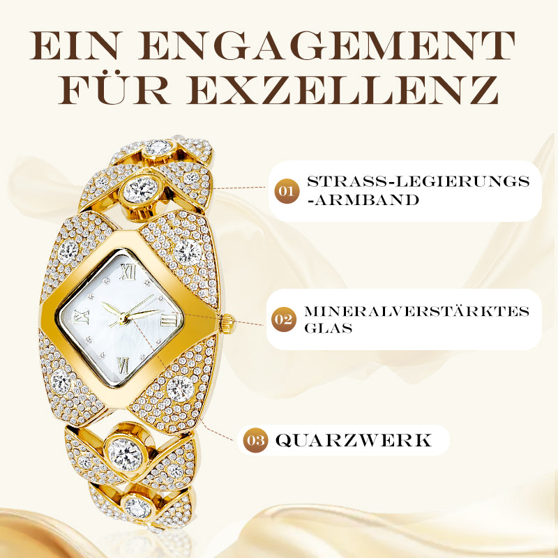 ⌚60% de réduction🔥Montre-bracelet rétro à quartz avec strass scintillants