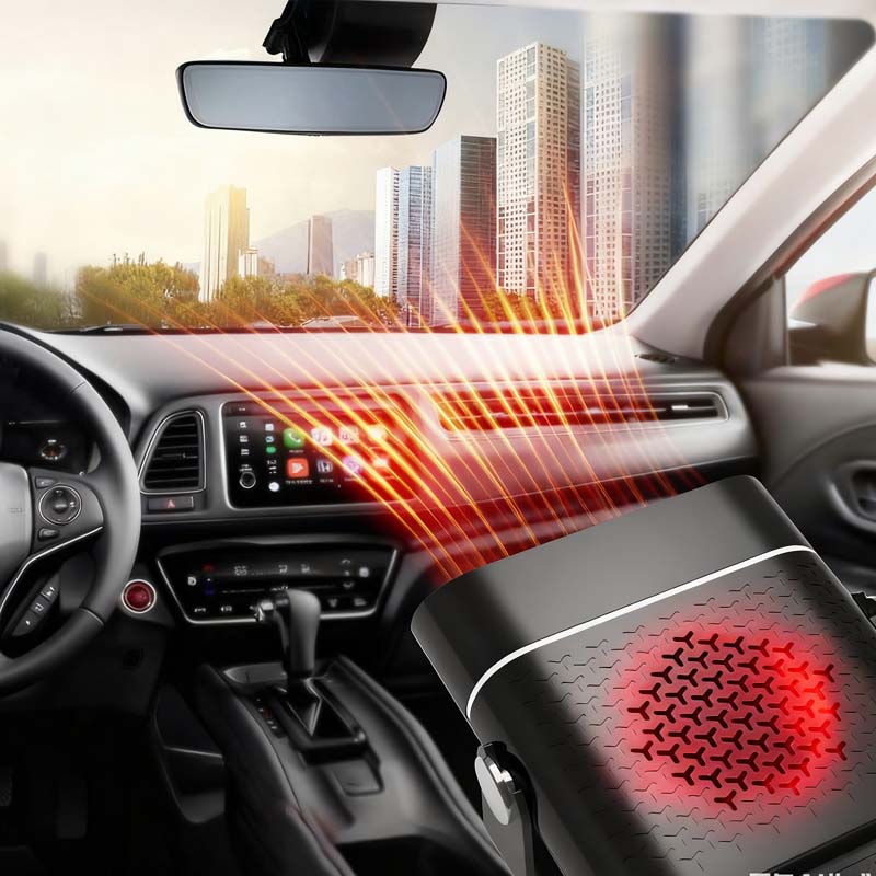 🚗🔥 Chauffage Ventilateur de Voiture 2-en-1 Portable – Rotation 360°, Dégivrage Rapide, Chauffage & Ventilation, Silencieux et Léger pour Hiver comme Été !