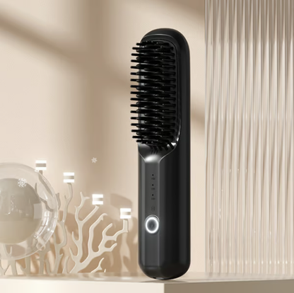 Peigne à Lisser les Cheveux Sans Fil à Ions Négatifs USB