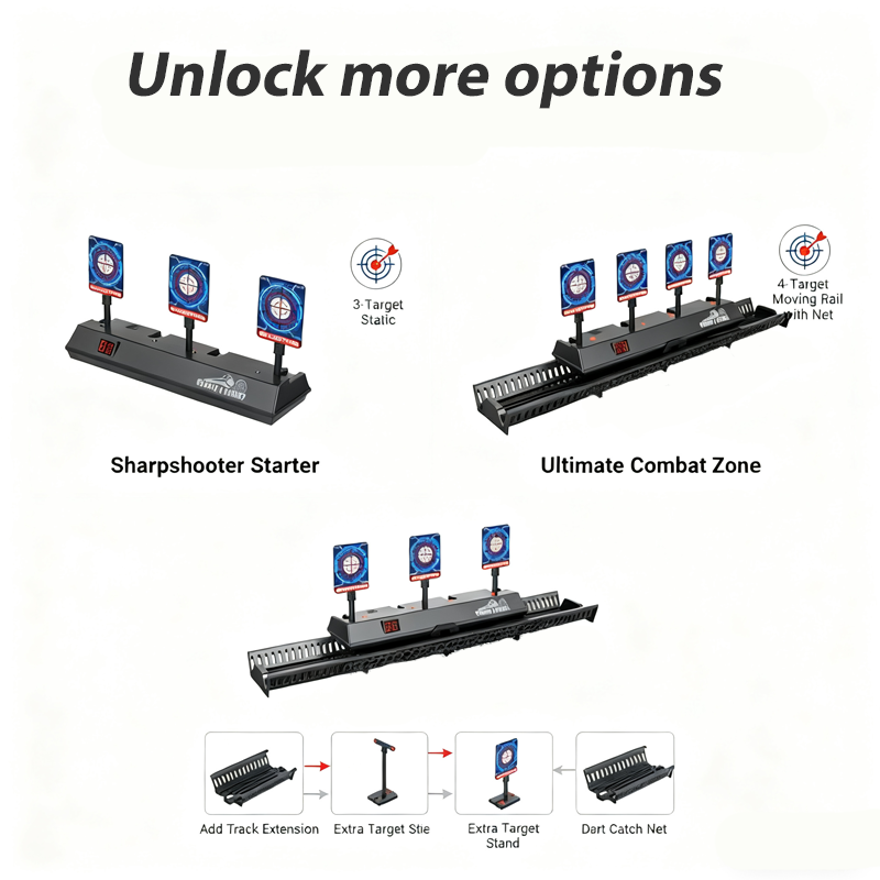 ⏳Offre spéciale à durée limitée⏰Jeu de Cibles de Tir Automatique avec Rail Mobile