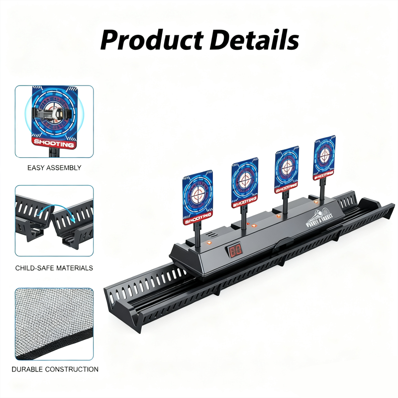⏳Offre spéciale à durée limitée⏰Jeu de Cibles de Tir Automatique avec Rail Mobile