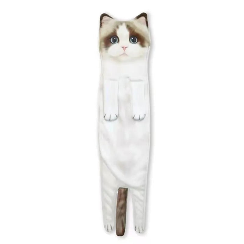 🎁DERNIER JOUR DE SOLDES 50% DE RÉDUCTION✨😺Serviette à main mignonne avec motif chat🐾