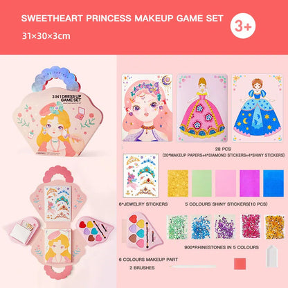 Ensemble de jeu d'habillage et de maquillage de princesse fantastique 3 en 1