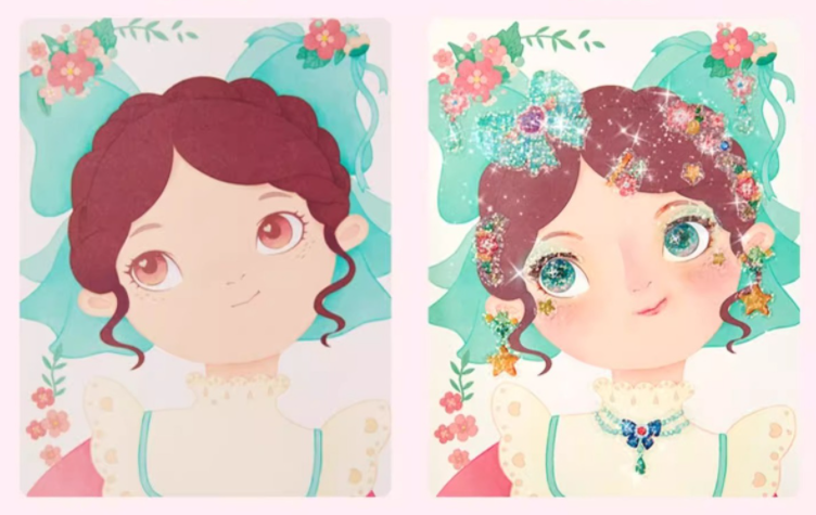Ensemble de jeu d'habillage et de maquillage de princesse fantastique 3 en 1
