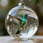🎁 Cadeaux Priviléges de Noël🎄Ornement Sphérique à Effet Verre « Oiseaux de la Nature »
