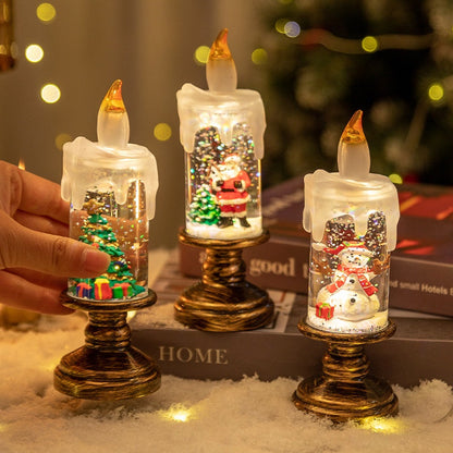 🎄 Promotion Exceptionnelle de Noël🎁Boule à neige de Noël lumineuse à piles avec bougie