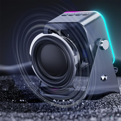 🔥VENTE LIMITÉE 50 % DE RÉDUCTION🔥🎵 Enceinte 5-en-1 avec support téléphone – Son par induction, recharge et lumière d’ambiance, tout en un !