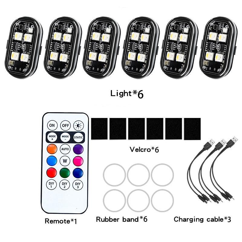 Feu d'avertissement LED portable pour voiture avec télécommande