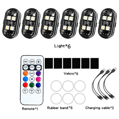 Feu d'avertissement LED portable pour voiture avec télécommande