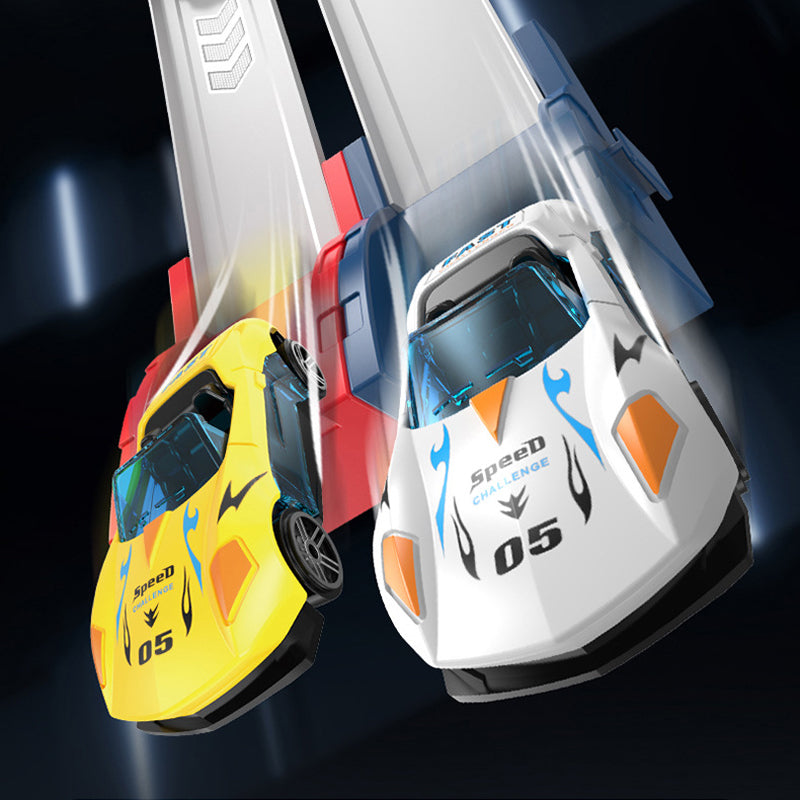 🏎️ 50 % de réduction – Piste de course double lanceur : 110 cm, sans piles, pour 2 joueurs ! ⚡🏆