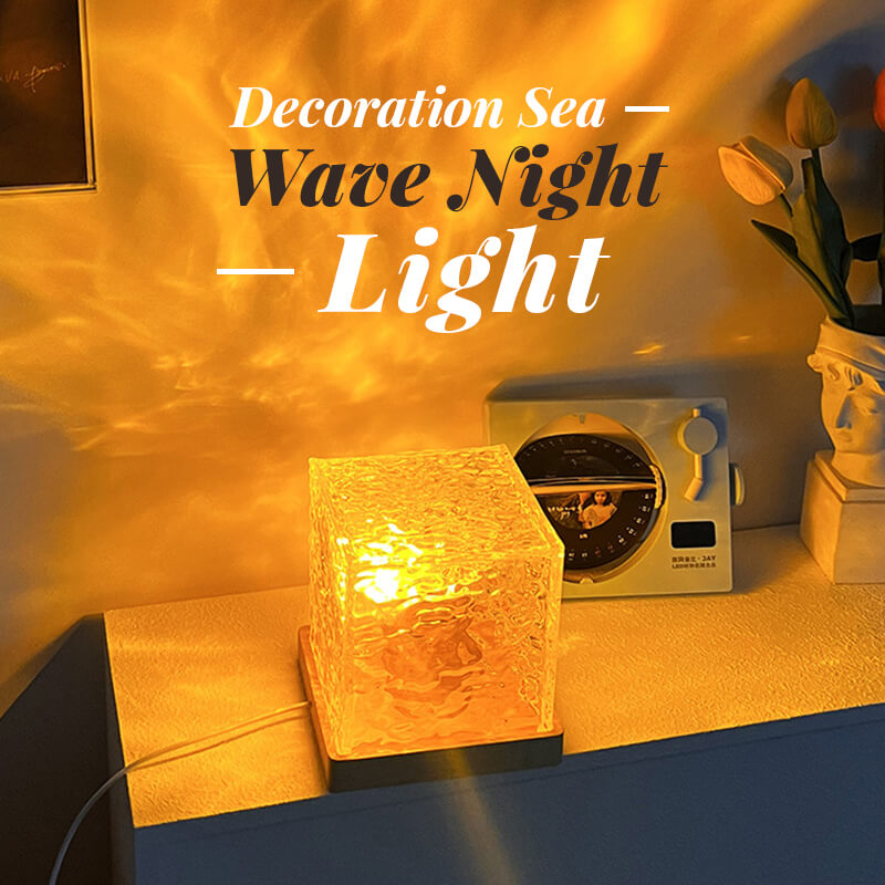 🎁 Cadeaux Priviléges de Noël🎄 PROJECTEUR ONDES ROTATIF - Effet Océan Dynamique, 16 Couleurs Changeantes, Parfait pour Soins Bébé et Décoration Chambre 🌙🚤💫